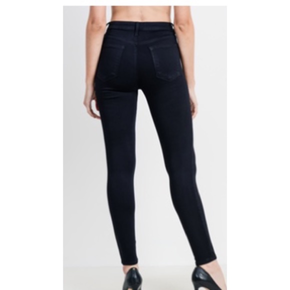 Just Black High Rise Button Down Skinny - Picture 3 of 3